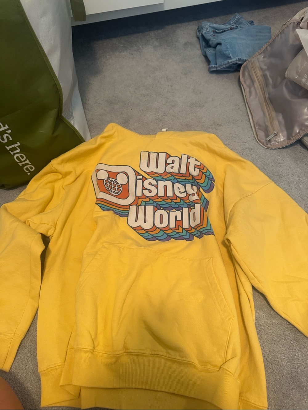 Disney Yellow Walt Disney World Retro Logo Hoodie